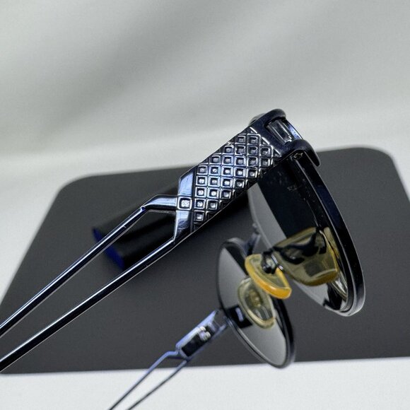 Vintage Yves Saint Laurent Eyeglasses Frame 4135 Y 388 Metallic Blue 53 [] 18 13 - Picture 12 of 14